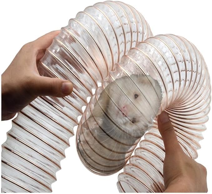 Pet Products Transparent Thru-Way - 46In Interactive Tunnel for Ferrets F Rat Guinea Pig Ratand Small Pets, Transparent and Flexible Design Allows for Better Observation of Pets Playing and Exploring