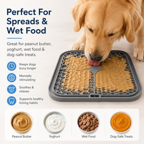 3-in-1 Dog Lick Mat & Slow Feeder Bundle with Treat Dispensing Ball, Interactive Feeding Bowl, Anxiety Relief Pet Feeding Toys, Washable Puzzle Feeding Set for Dogs