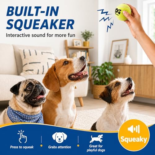 INSUM Tennis Balls for Dogs, 12 Pack Small Medium Dog Toys Balls