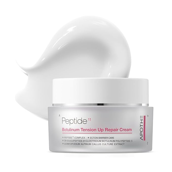 APOTHE Peptide 11 Botulinum Tension Up Repair Cream 1.69 fl oz (50ml) – Skin Elasticity, Moisturizing & Nourishing with Liposome Technology, Ectoin, and Peptides