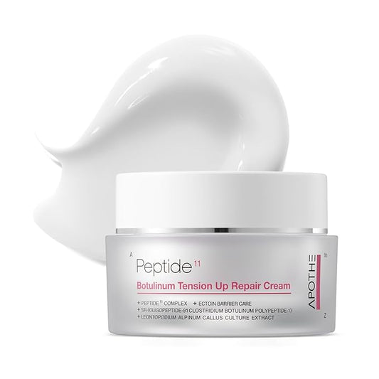 APOTHE Peptide 11 Botulinum Tension Up Repair Cream 1.69 fl oz (50ml) – Skin Elasticity, Moisturizing & Nourishing with Liposome Technology, Ectoin, and Peptides