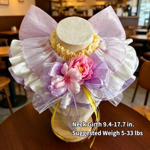 Cat Dog Lace Bow Collar Luxury Elastic Neckline (#9)