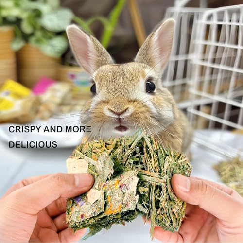 20pcs Rabbit Timothy Hay Chew Toys with Herbal Flowers for Small Pets