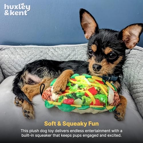 Huxley & Kent Power Plush Squeaky Dog Toy, Taco Tuesday, Small
