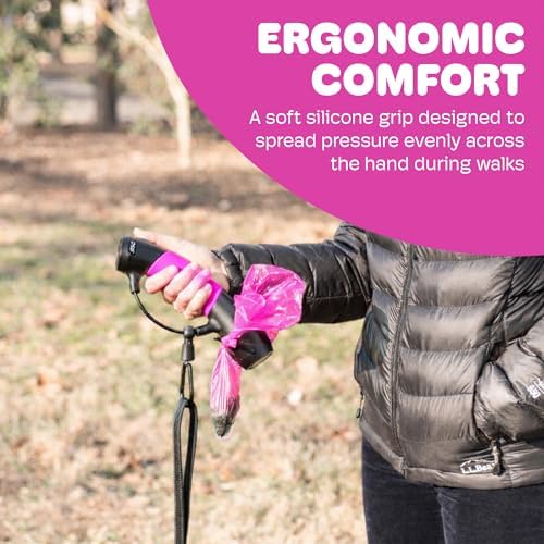 Dog Gone Smart I'm Gismo Expandable Handle with Poop Bag Dispenser Hot Pink