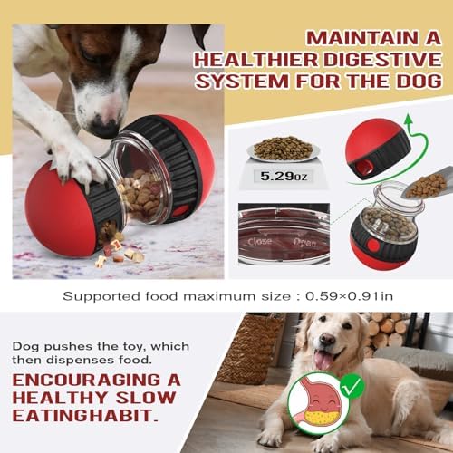 Dog Puzzle Toy Adjustable Treat Dispensing Ball ﻿Fun Slow Feeder