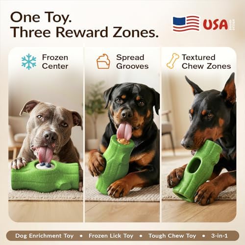 KADTC XXL 3-in-1 Frozen Treat, Lick and Chew Dog Toy for Aggressive Chewers