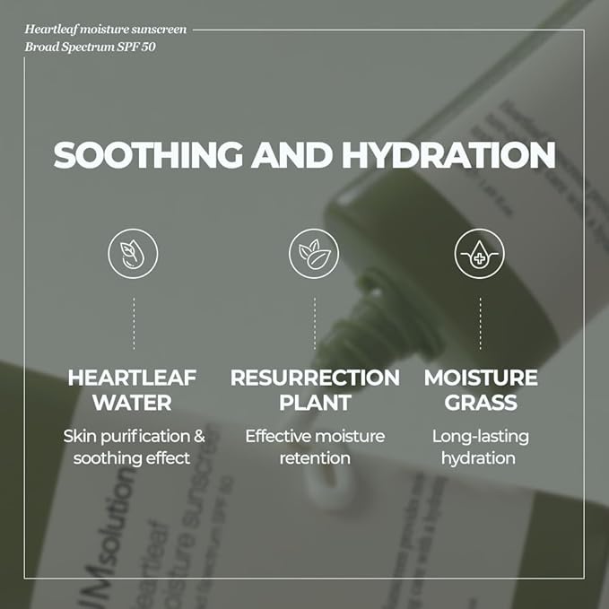 JMsolution Heart Leaf Skin Care Bundle Sunscreen SPF 50, Cleansing Oil with with Heart Leaf & Centella Asiatica