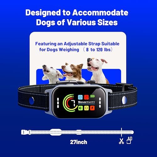 Bark Collar, Heijace 2 Pack Dog Bark Collar for Small, Medium, Large （5-150 lbs）Dogs- Smart Rechargeable Anti-Barking Training Collar with 7 Adjustable Sensitivity-Bark Shock Collar with Beep Vibratio