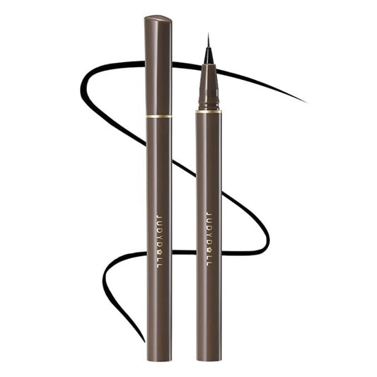 JUDYDOLL Ultra-Fine Liquid Eyeliner - Precision Tip for Wing Line, Smudge-Proof, Quick-Drying, Waterproof, Easy to Get Inner Corner Lined, Hooded Eyes-Friendly (#01 Black)
