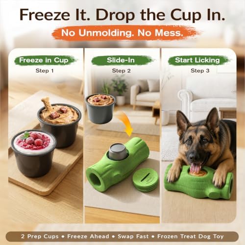 KADTC XXL 3-in-1 Frozen Treat, Lick and Chew Dog Toy for Aggressive Chewers