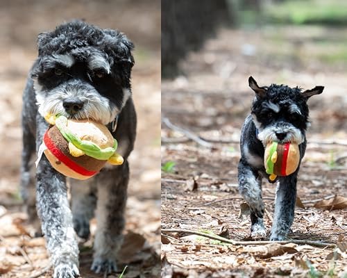 Plush Dog Toy Food Shaped Stuffed Pet Toys Puppy with Squeaker Crinkle Funny Cute Interactive Gift Relieve Anxiety Aggressive Play [1pc] Chips