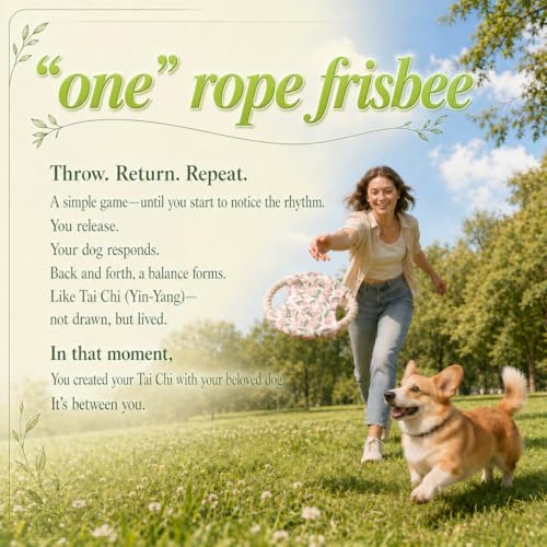 Dog Frisbees Cotton Rope Toys Flying Discs 2 Pack, Teething, Soft Polyester Squeaker Toy for Training,Throwing,Chewing and Interacting for Anti Boredom & Anxiety, Easy to Clean