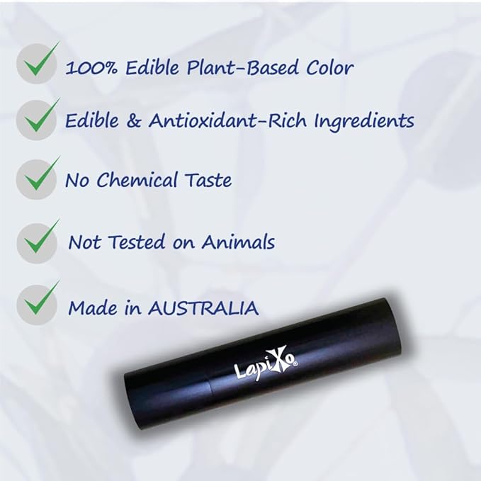 LAPIXO 100% Plant-based Color Lipstick, Unique Formula, Natural + Moisturizing | Non-Toxic, Antioxidant-rich, All Food Ingredients, Natural Matte Vibrant Color, 4.4g/0.15oz (Cherry color)