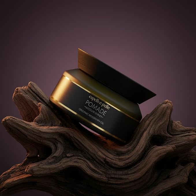 POMADE, With Rosemary Oil -Medium Hold & Shine - Hair Pomade for Black Men & Women to define Waves, Dreadlocks & Braids - Rosemary Oil with Fragrance -Hair Growth & Scalp Care- 200ml