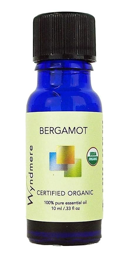 Bergamot Essential Oil - Certified Organic - Uplifting & Cheerful Citrusy Floral Scent - 100% Pure Therapeutic Quality for Aromatherapy - 10ml