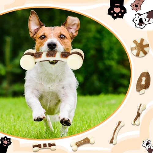 Libima 6 Pcs Dog Chew Toys for Aggressive Chewers, Fresh, Small