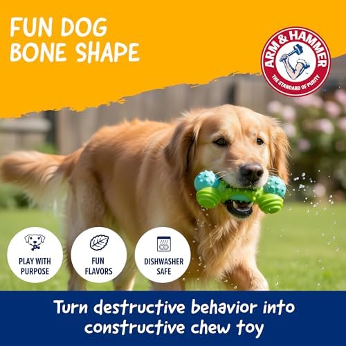 Arm & Hammer Nubbies Duality Bone Dental Dog Chew Toy, Apple Flavor, 24-Pk