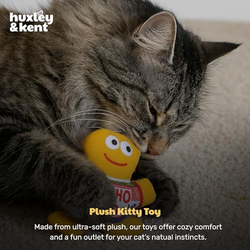 Huxley & Kent Plush Crinkle Catnip Cat Toy, Ugly Sweater G-Man