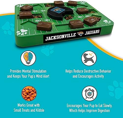 Pets First NFL Jacksonville Jaguars Puzzle Toy - Interactive Dog Treat Puzzle