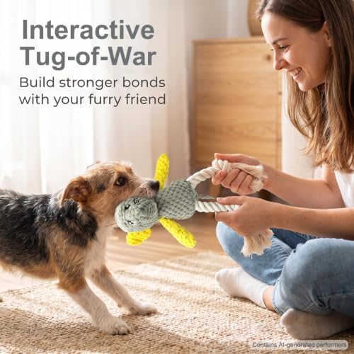 Squeaky Plush Interactive Dog Toy for Small Dogs