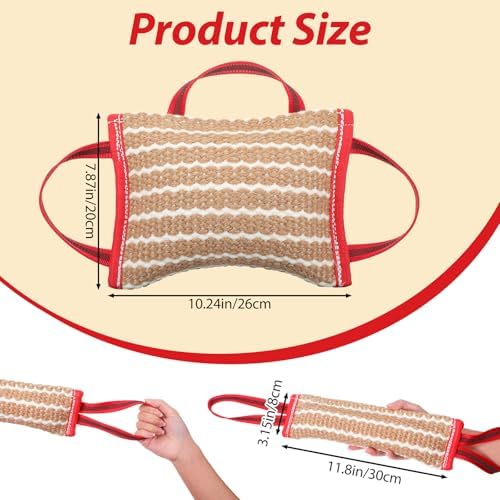 2 Pcs Dog Bite Pillow Tug Toy with Handles, Bite Pillow Dog Training Stick