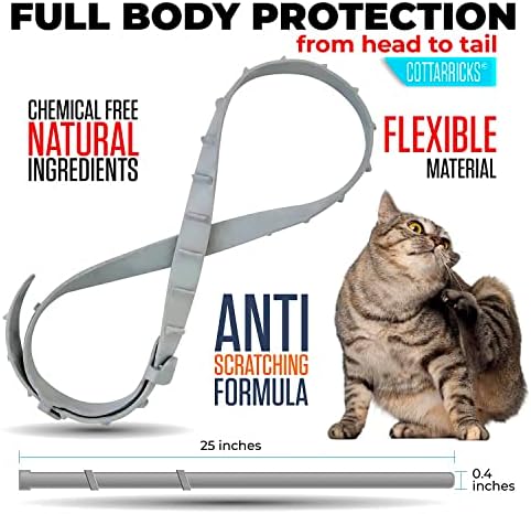 Flea and Tick Prevention for Cats - Collar - 2 Count - Adjustable