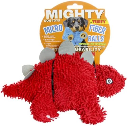 MIGHTY® 2 Pack Microfiber Medium Stegosaurus Dog Toys