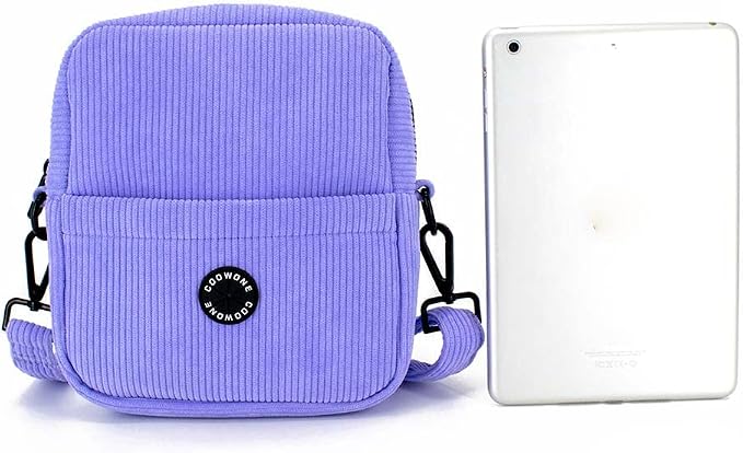 Dog Treat Pouch,Velvet Dog Training Pouch Bag Built-in Poop Bag Dispenser | Large Capacity Pet Treat Training Bag for Treats, Kibbles, Pet Toys (Lightpurple)