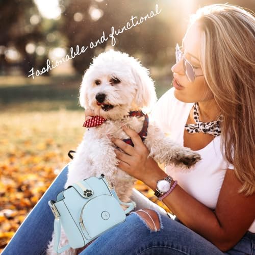 Dog Walking Bag - Poop Bag Dispenser - Dog Treat Bag - Hand Free Wear 3 Ways