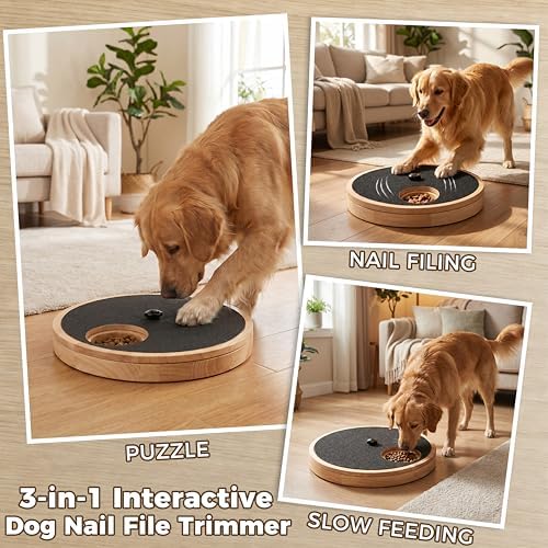 Dog Nail Scratch Board with Treat Box, Stress-Free Nail File Toy