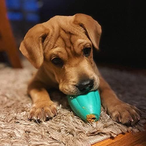 Chew King by Mammoth Premium Treat Dispensing Dog Toy, Durable Natural Rubber Chew Toy, Safety Air Vent, Interactive Enrichment Toy for Aggressive Chewers, XL - For Dogs 40-75lbs - Pack of 2 - Teal