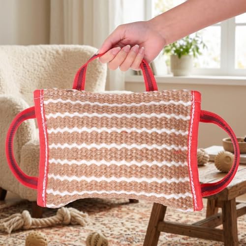 2 Pcs Dog Bite Pillow Tug Toy with Handles, Bite Pillow Dog Training Stick