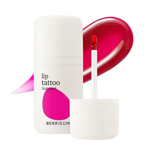 Berrisom Lip Tattoo Tint Pack 6g – Waterproof Peel‑Off Lip Stain, Smudge‑Resistant & Long‑Lasting Color, Hydrating Low‑Irritation Formula, 5 Colors (Orchid Pink)