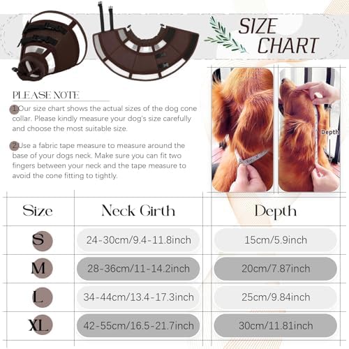 Soft Fold-Over Anti-Lick Dog Cone, Comfortable E-Collar for Large Dogs
