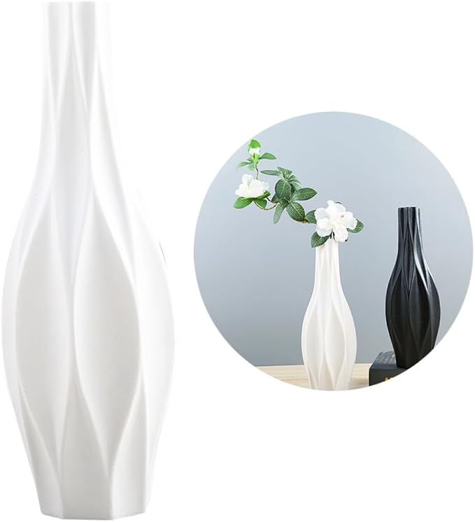 Decorative Vase 1pc Floor Planter Indoor Minimalist Home Decor Flower Vase Wedding Centerpiece White Flower Arrangement Ornaments Juicy