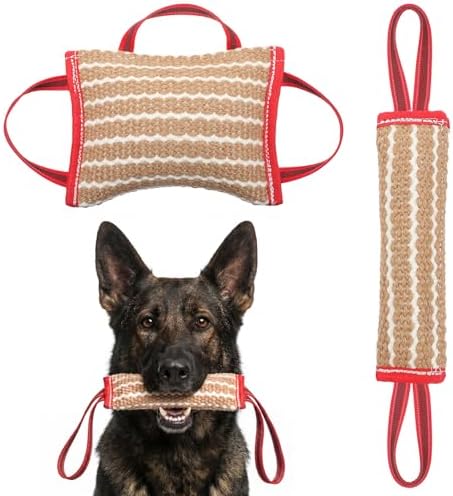 2 Pcs Dog Bite Pillow Tug Toy with Handles, Bite Pillow Dog Training Stick