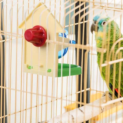 balacoo Parrot Food Leakage Toy Bird Seed Dispenser Toy for Foraging Training Bird Treat Dispenser Lightweight Feeders for Cockatiel Budgie Parakeet 3.85 X 3.14 X 3.14 in