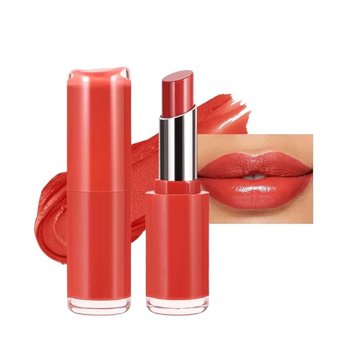 Matte Creamy Lipstick for Women, Long Lasting Waterproof Velvet Lipstick, Lip Stick Crayon Buildable Blendable Creamy Color, Moisturizing Longwear Lip Makeup 04#