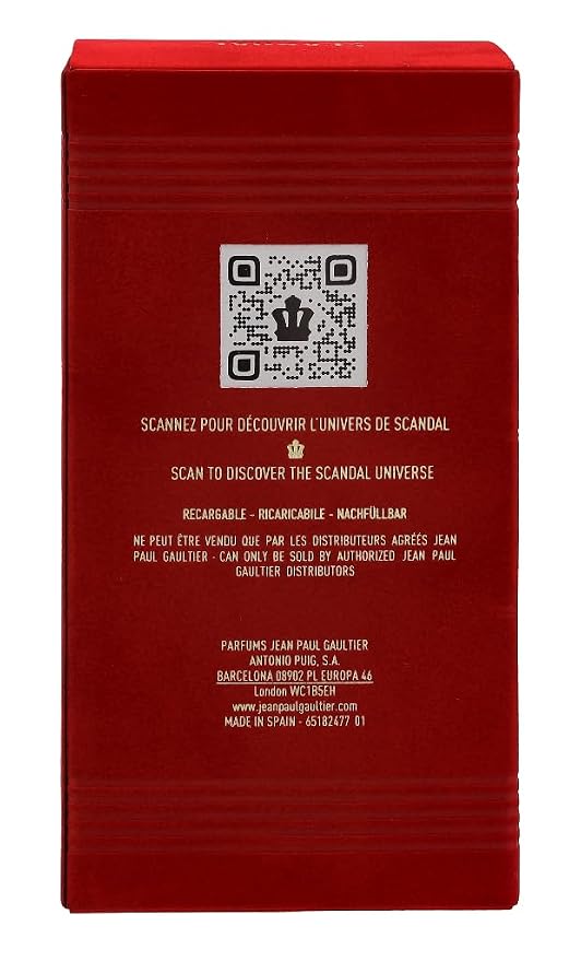 Jean Paul Gaultier Scandal Le Eau de Parfum Intense Refillable Spray for Men, 3.4 Ounce
