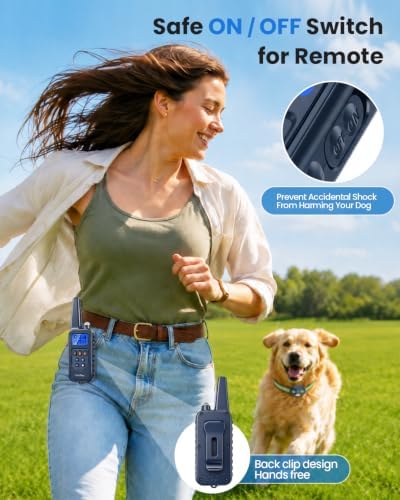 Shock Collar for 3 Dogs, Dog Training Collar with Remote, Rechargeable