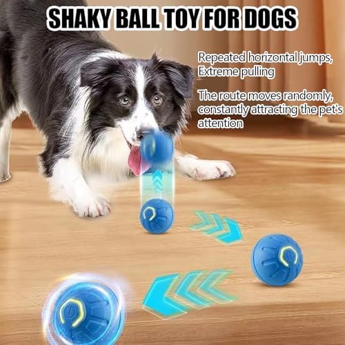 Smart Jumping Ball for Dogs,Shaky Ball Toy for Dogs,Vibrating Do g Balls,USB Rechargeable Shaky Balls Dog Toy,Interactive Dog Bouncing B All for D ogs for Small, Medium,Large D ogs (Orange+Blue)