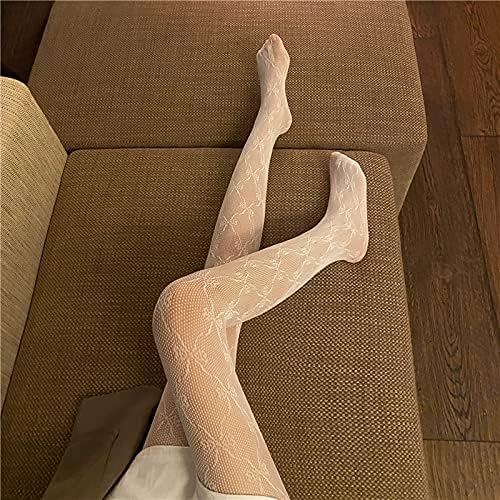 Girls Fishnet Stockings for Princess Dress High Waist Mesh Tights Cute Pattern Knit Socks