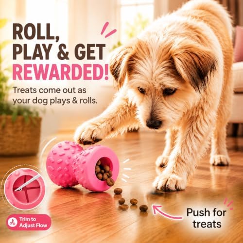Treat Dispensing Dog Toy, Puzzle Toy for Small & Medium Dogs, Slow Feeder