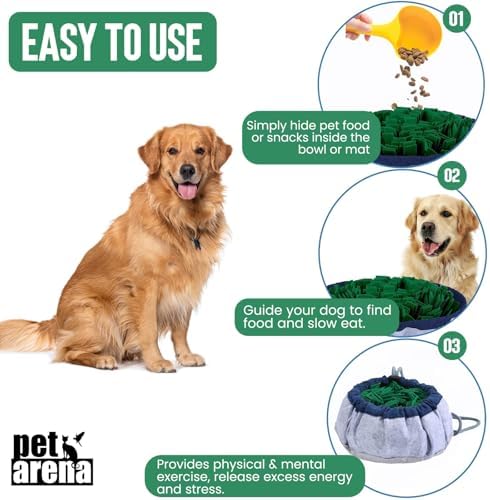 PET ARENA Adjustable Snuffle Mat for Dogs Puzzle Feeder Toy
