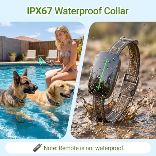 Shock Collar for Dogs（8-150Lbs,3300 ft Training Collar for Dogs,Ip67 Waterproof, Three Training Modes (1-99)，Security Lock