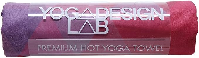 Yoga Design LAB | The HOT Yoga Towel | Premium Non Slip Colorful Towel | Designed in Bali | Eco Printed + Quick Dry + Mat Sized | Ideal for Hot Yoga, Bikram, Ashtanga, Sport, Travel