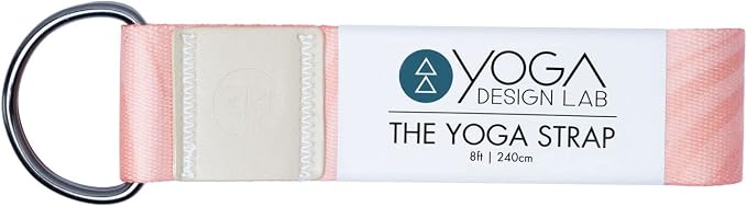 yogadesignlab | The Yoga Strap | Luxurious, Extra Long, Super Soft, Eco Printed | Studio Quality, Adjustable | Safely Stretch Further and Hold Longer | 8 ft Long