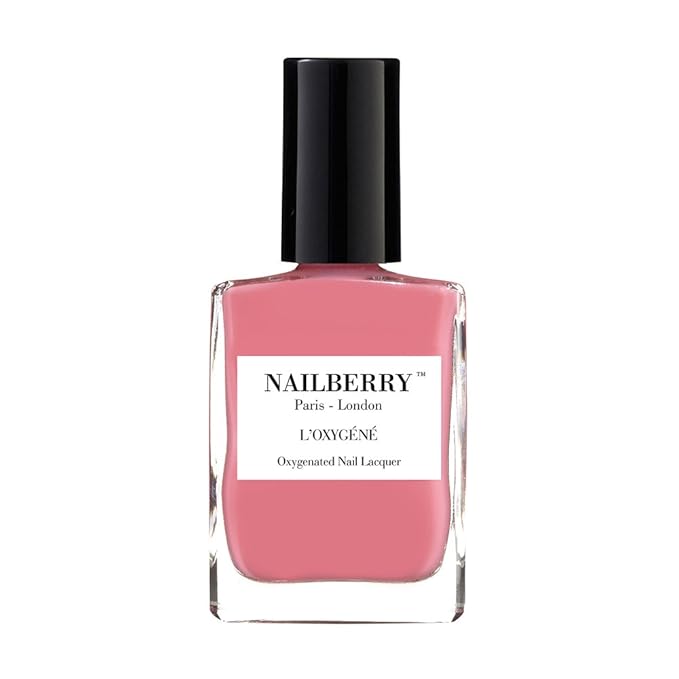 Nailberry L'Oxygéné Oxygenated Nail Lacquer | Bubble Gum| Pink Coral Opaque Nail Polish | UV Protected Long-Wear Nail Polish | 12-Free | Vegan | Certified Halal | Cruelty & Gluten Free | 15 ml