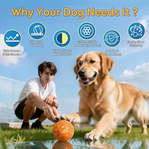 Kimee Dog Balls Tennis Balls Dog Chew Toys for Aggressive Chewers 3.15''